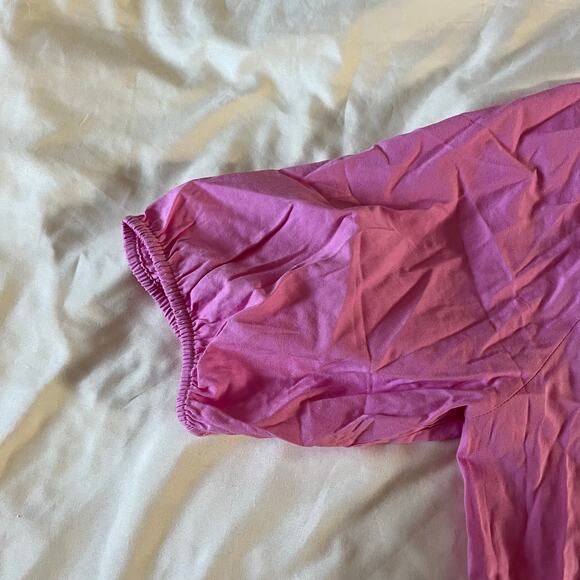 NWT Loft Pink Tiered Maxi Dress Sz LP Cottagecore Modest Preppy Cruise Vacation - Picture 5 of 9